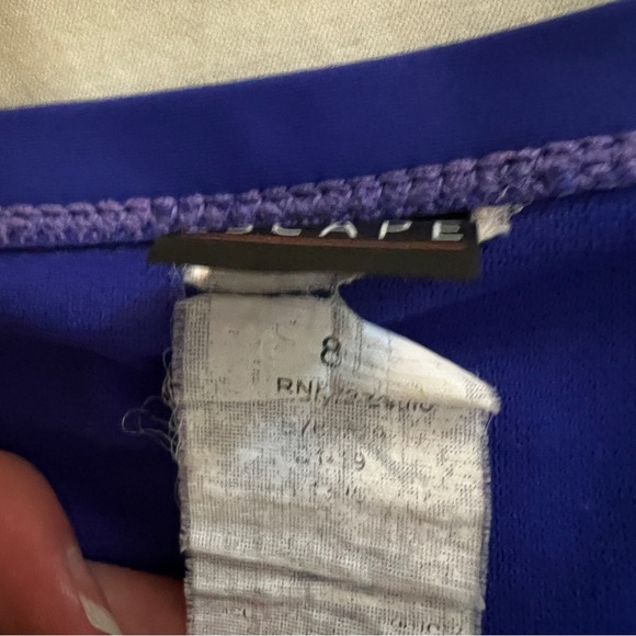 Island Escape Blue and Green Palm Leaf Tankini - Picture 6 of 7